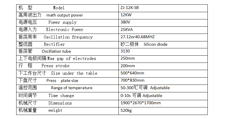 高周波設(shè)備 高周波設(shè)備參數(shù)