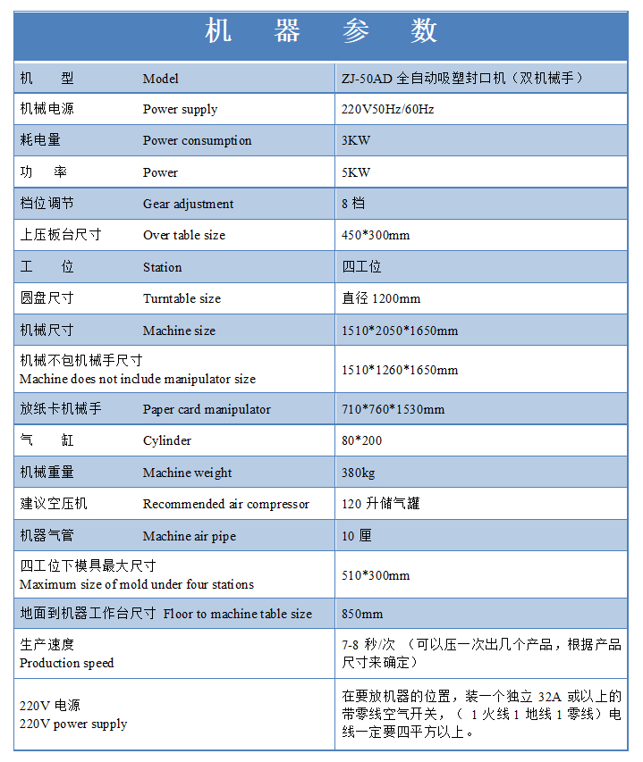 手機(jī)殼包裝自動吸塑機(jī) 手機(jī)殼包裝自動吸塑機(jī)參數(shù)表